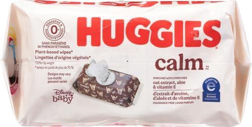 image:imageHuggies Calm Baby Wipes Unscented Hypoallergenic 6 Push Button Packs 336 Wipes Total Packaging May Vary112 Count Pack of 1