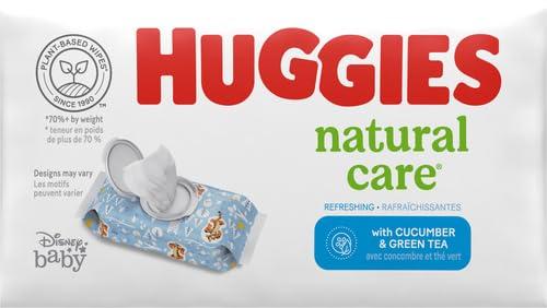 image:imageHuggies Natural Care Cucumber Aloe and Vitamin E Baby Wipes Hypoallergenic Scented 3 FlipTop Packs 168 Wipes Total Packaging May Vary56 Count Pack of 9