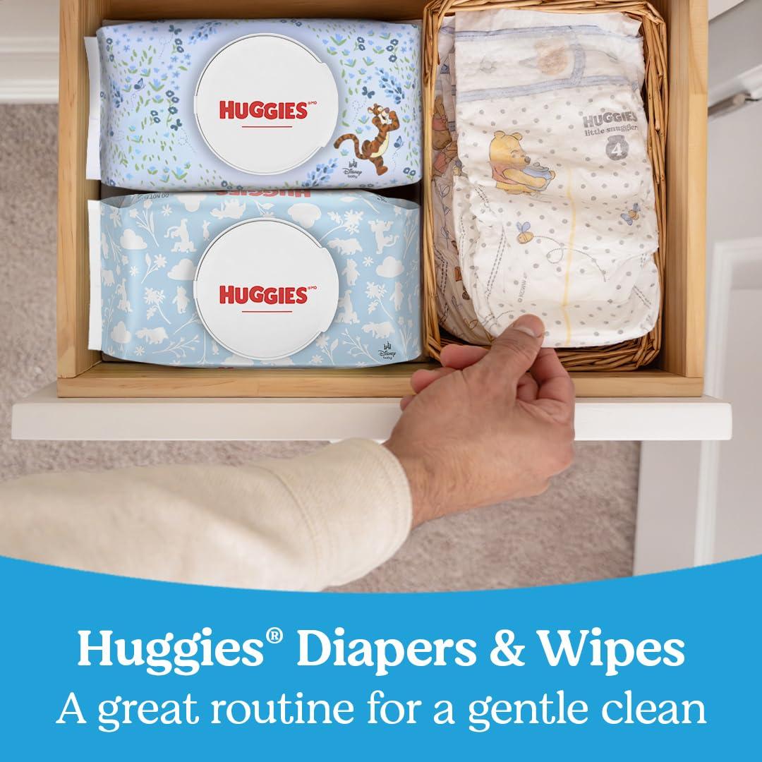 image:imageHuggies Natural Care Cucumber Aloe and Vitamin E Baby Wipes Hypoallergenic Scented 3 FlipTop Packs 168 Wipes Total Packaging May Vary56 Count Pack of 3