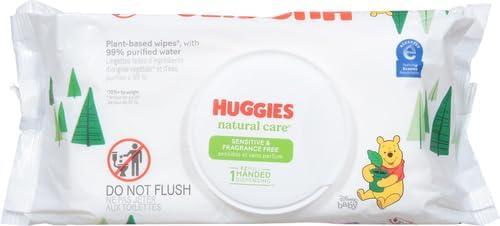 image:imageHuggies Natural Care Sensitive Baby Wipes Unscented Hypoallergenic 6 FlipTop Packs 288 Wipes Total56 Count Pack of 3