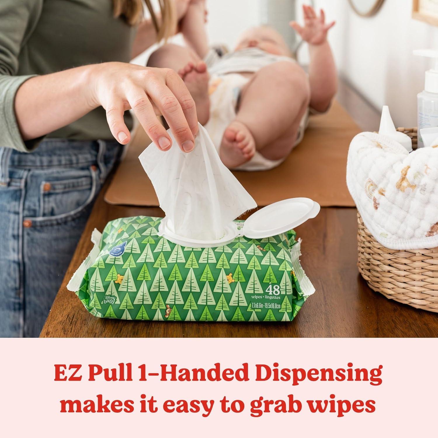 image:imageHuggies Natural Care Sensitive Baby Wipes Unscented Hypoallergenic 6 FlipTop Packs 288 Wipes Total56 Count Pack of 8