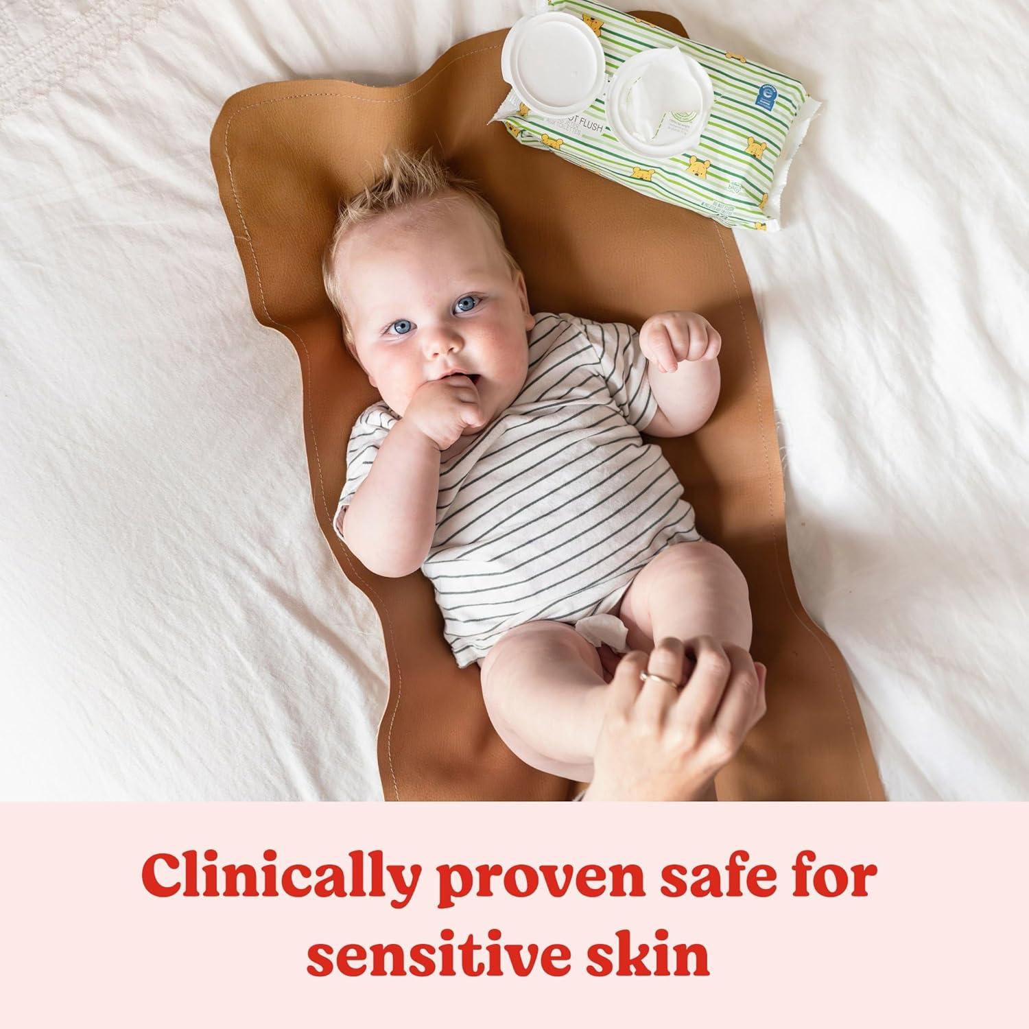 image:imageHuggies Natural Care Sensitive Baby Wipes Unscented Hypoallergenic 6 FlipTop Packs 288 Wipes Total56 Count Pack of 8