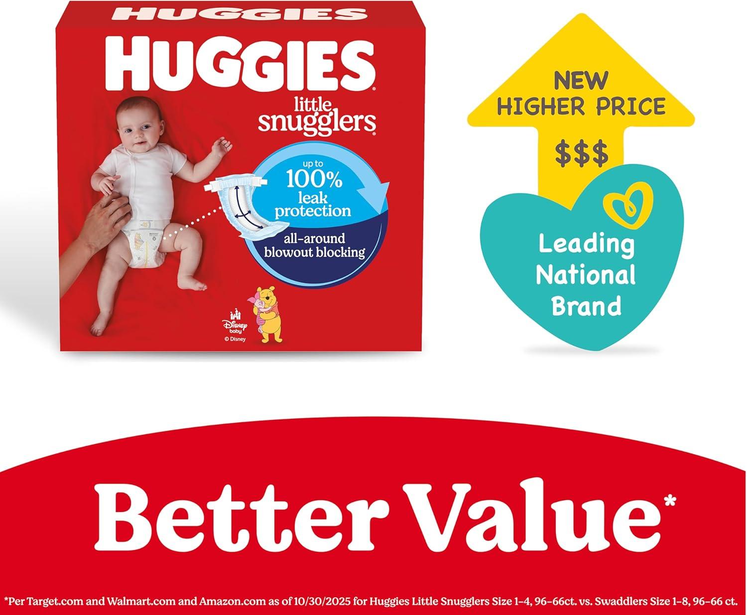 image:imageHuggies Newborn Diapers Little Snugglers Baby Diapers Size Preemie up to 6 lbs 30 CountSize 4