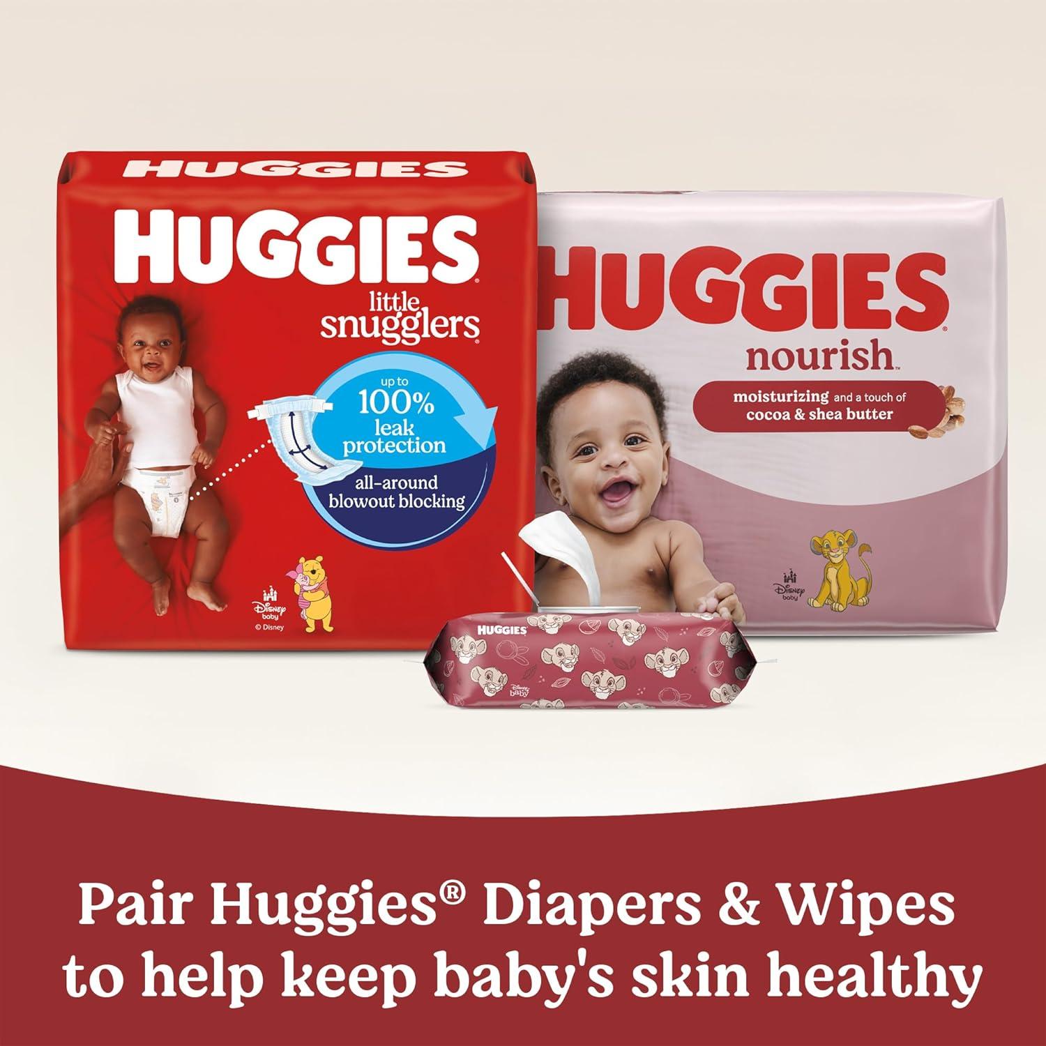 image:imageHuggies Nourish Scented Diaper Wipes 2 Push Button Packs 112 Wipes TotalWhite