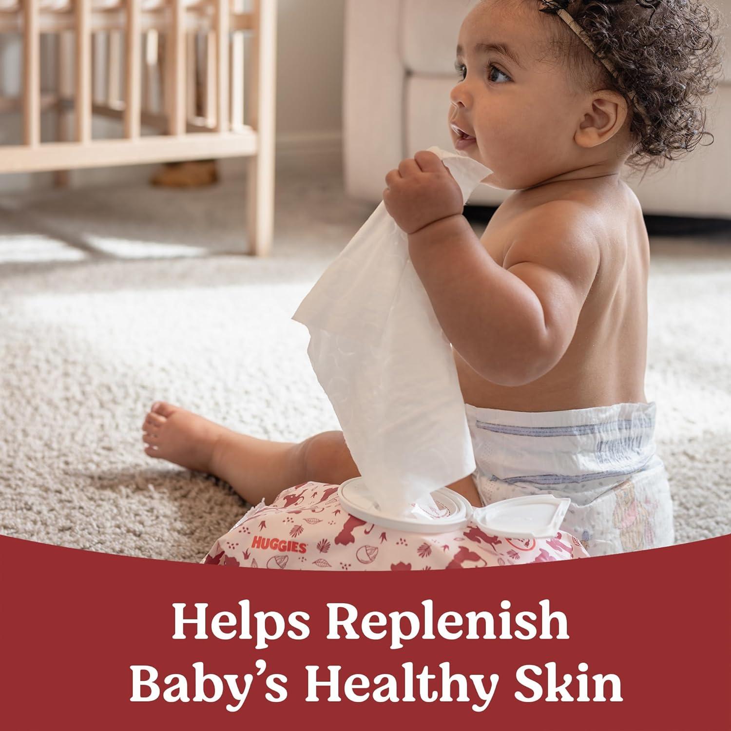 image:imageHuggies Nourish Scented Diaper Wipes 2 Push Button Packs 112 Wipes TotalWhite