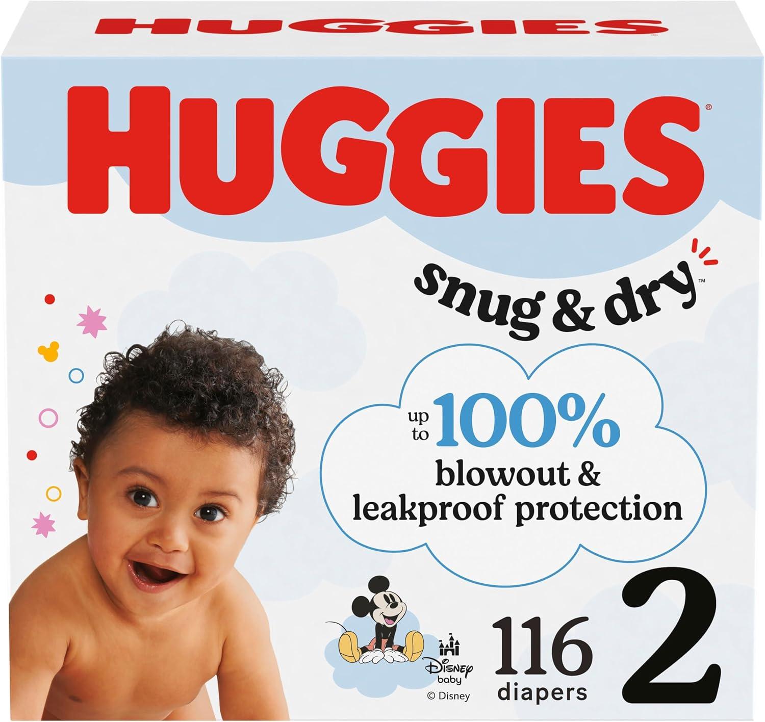 image:imageHuggies Size 1 Diapers Snug amp Dry Newborn Diapers Size 1 814 lbs 128 Count Packaging May VarySize 2