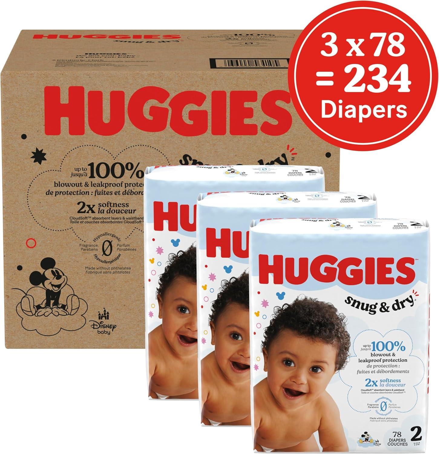 image:imageHuggies Size 1 Diapers Snug amp Dry Newborn Diapers Size 1 814 lbs 128 Count Packaging May VarySize 2
