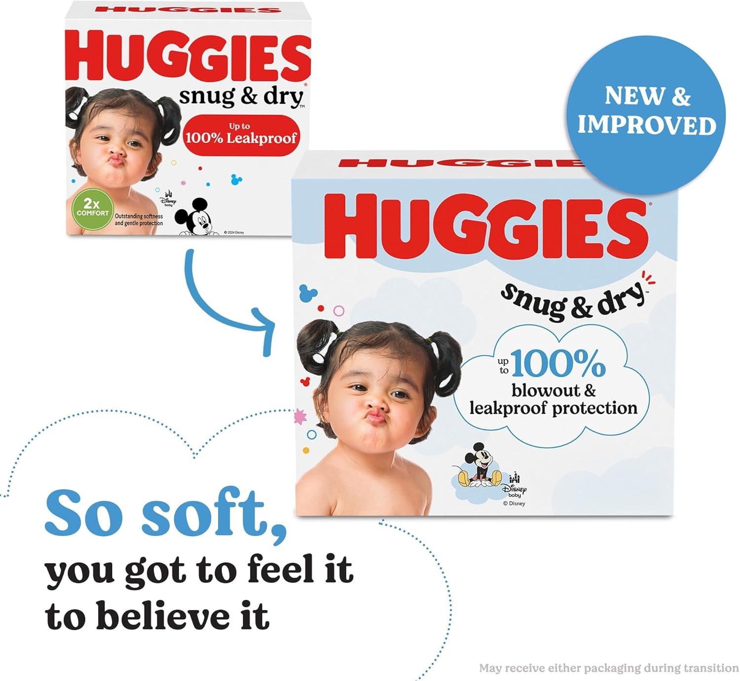 image:imageHuggies Size 1 Diapers Snug amp Dry Newborn Diapers Size 1 814 lbs 128 Count Packaging May VarySize 3