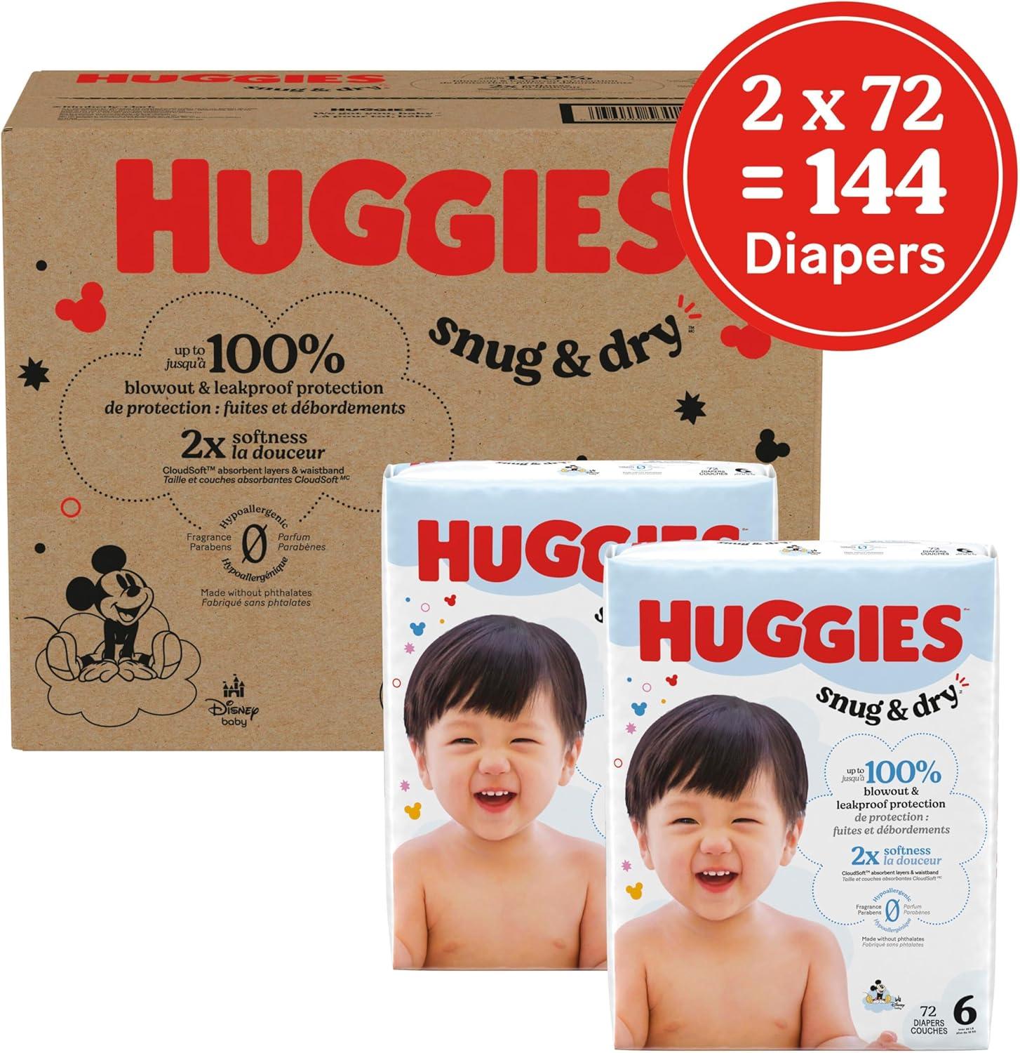 image:imageHuggies Size 1 Diapers Snug amp Dry Newborn Diapers Size 1 814 lbs 128 Count Packaging May VarySize 6