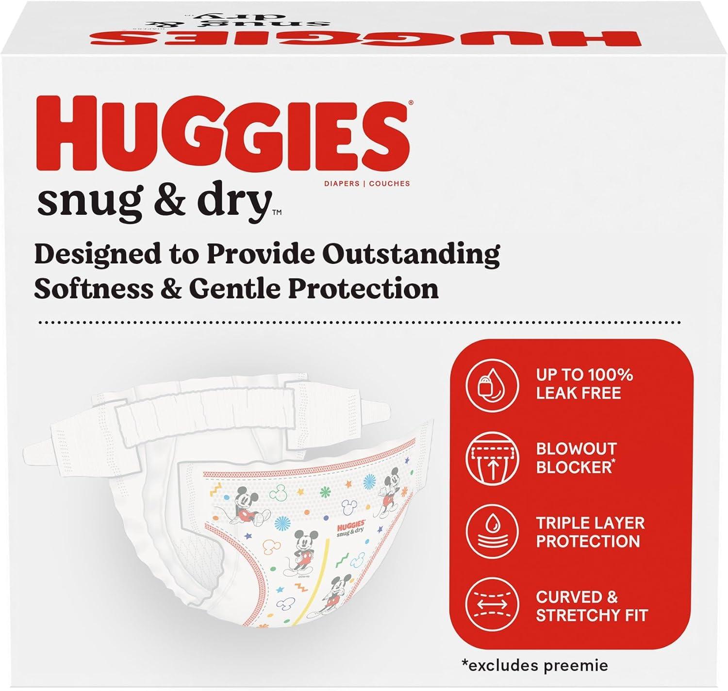 image:imageHuggies Size 1 Diapers Snug amp Dry Newborn Diapers Size 1 814 lbs 128 Count Packaging May VarySize 8