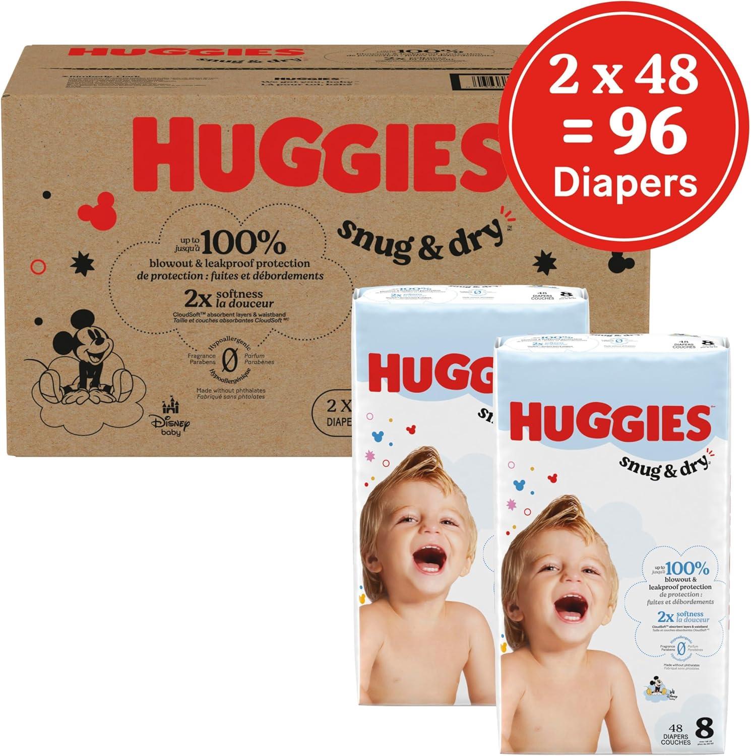 image:imageHuggies Size 1 Diapers Snug amp Dry Newborn Diapers Size 1 814 lbs 128 Count Packaging May VarySize 8
