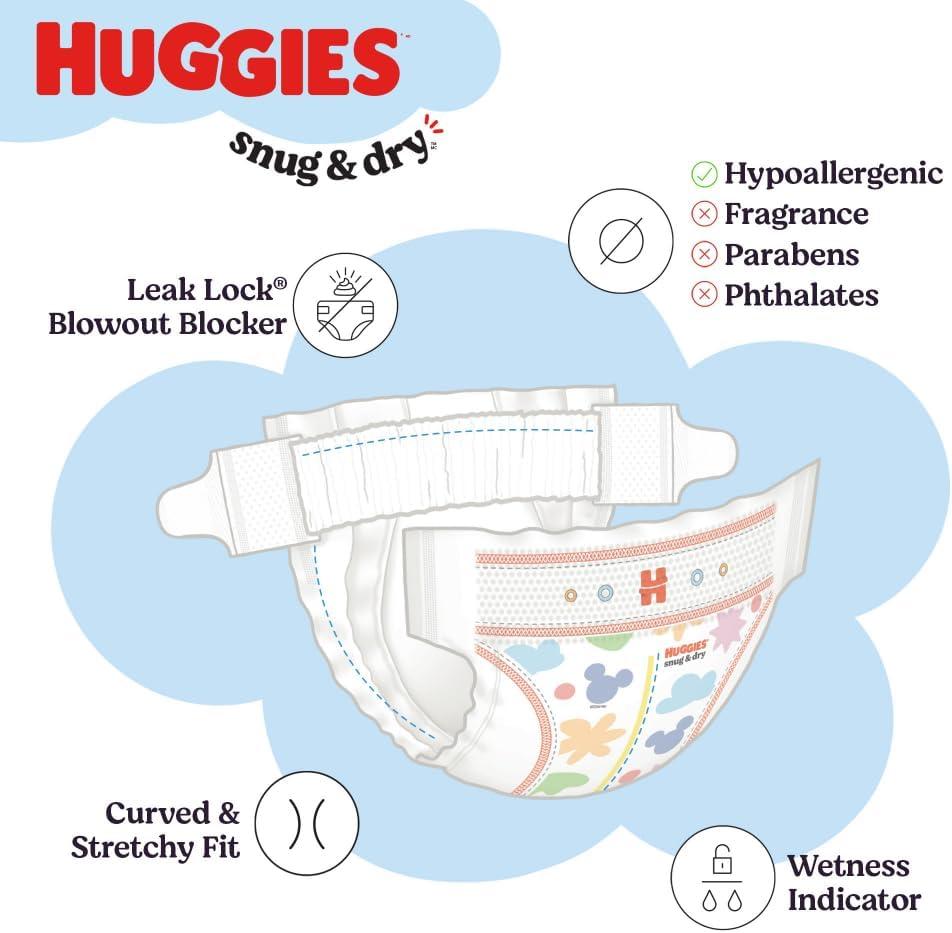 image:imageHuggies Size 1 Diapers Snug amp Dry Newborn Diapers Size 1 814 lbs 128 Count Packaging May VarySize 8