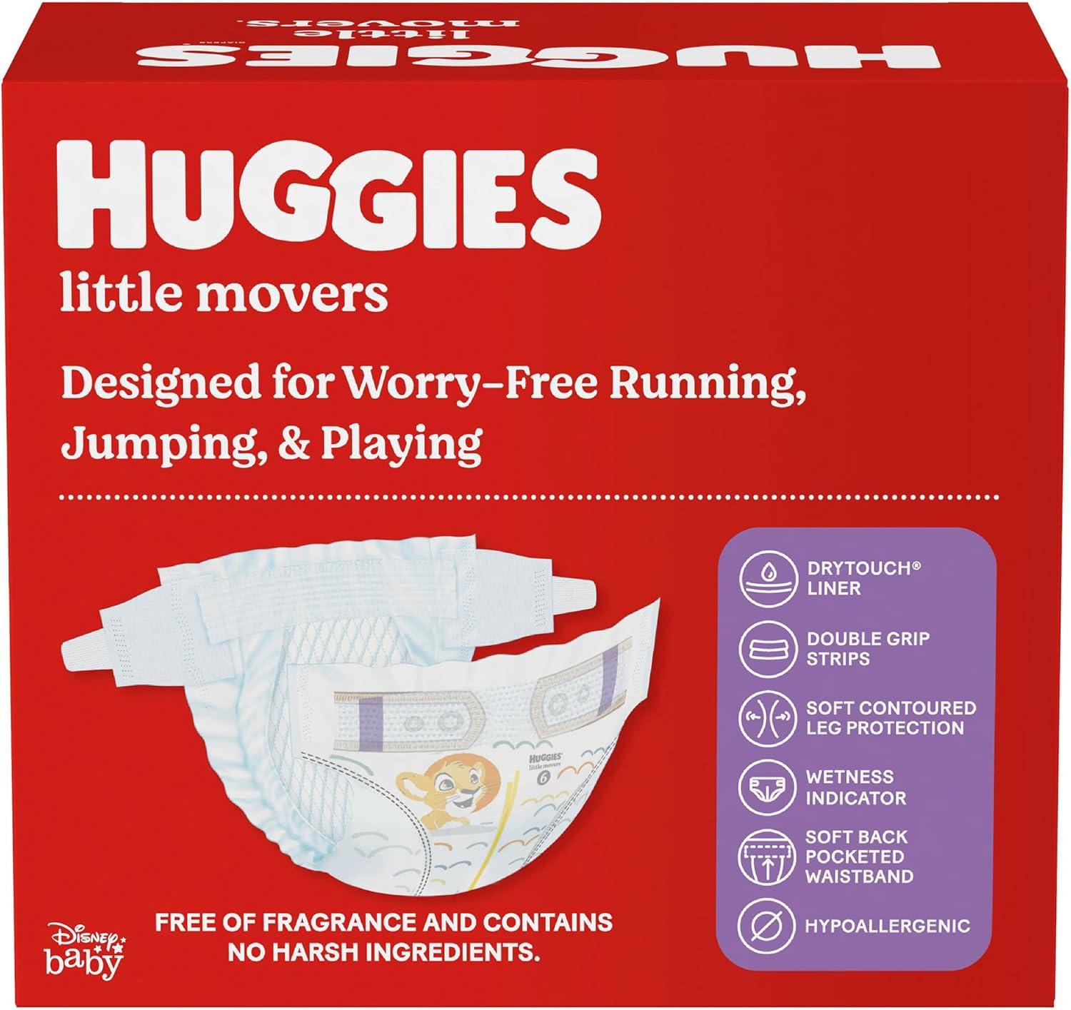 image:imageHuggies Size 3 Diapers Little Movers Baby Diapers Size 3 1628 lbs 136 Count Packaging May VarySize 4