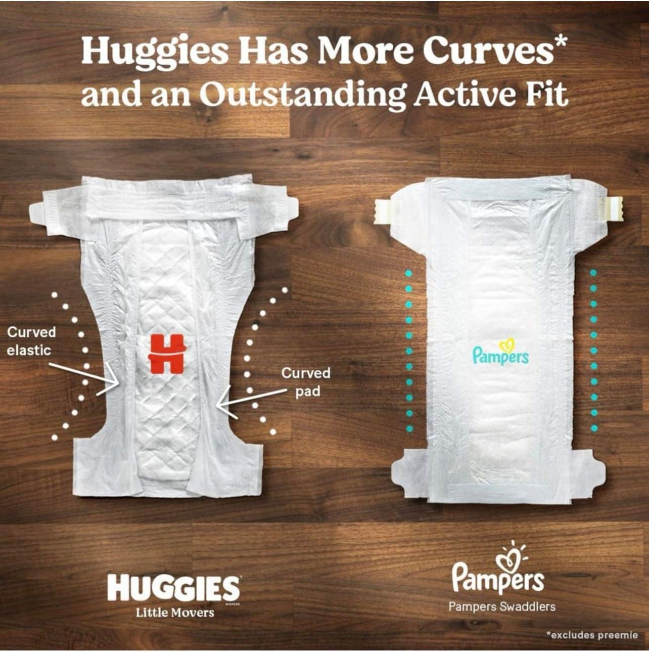 image:imageHuggies Size 3 Diapers Little Movers Baby Diapers Size 3 1628 lbs 136 Count Packaging May VarySize 4