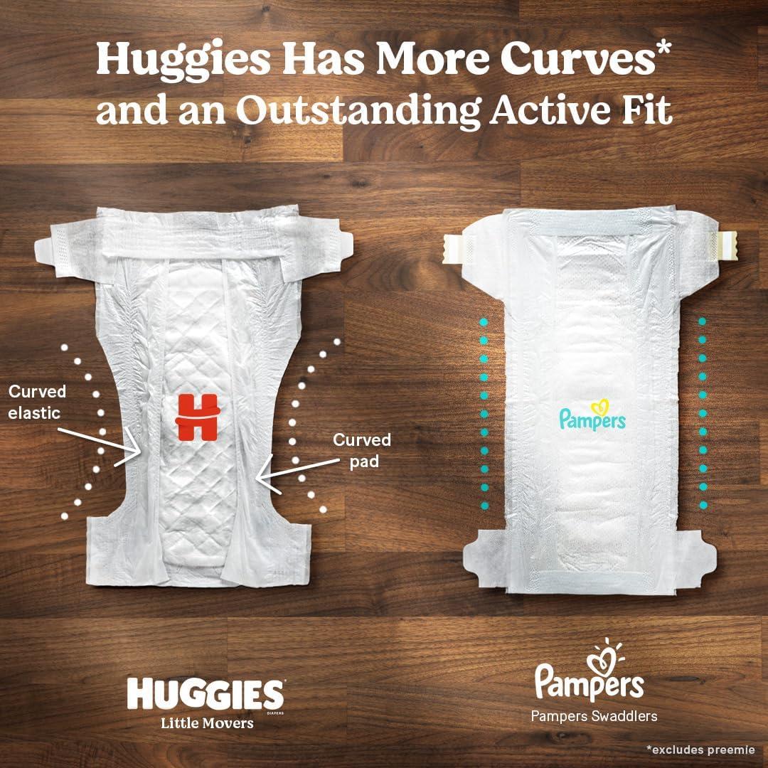 image:imageHuggies Size 3 Diapers Little Movers Baby Diapers Size 3 1628 lbs 136 Count Packaging May VarySize 4