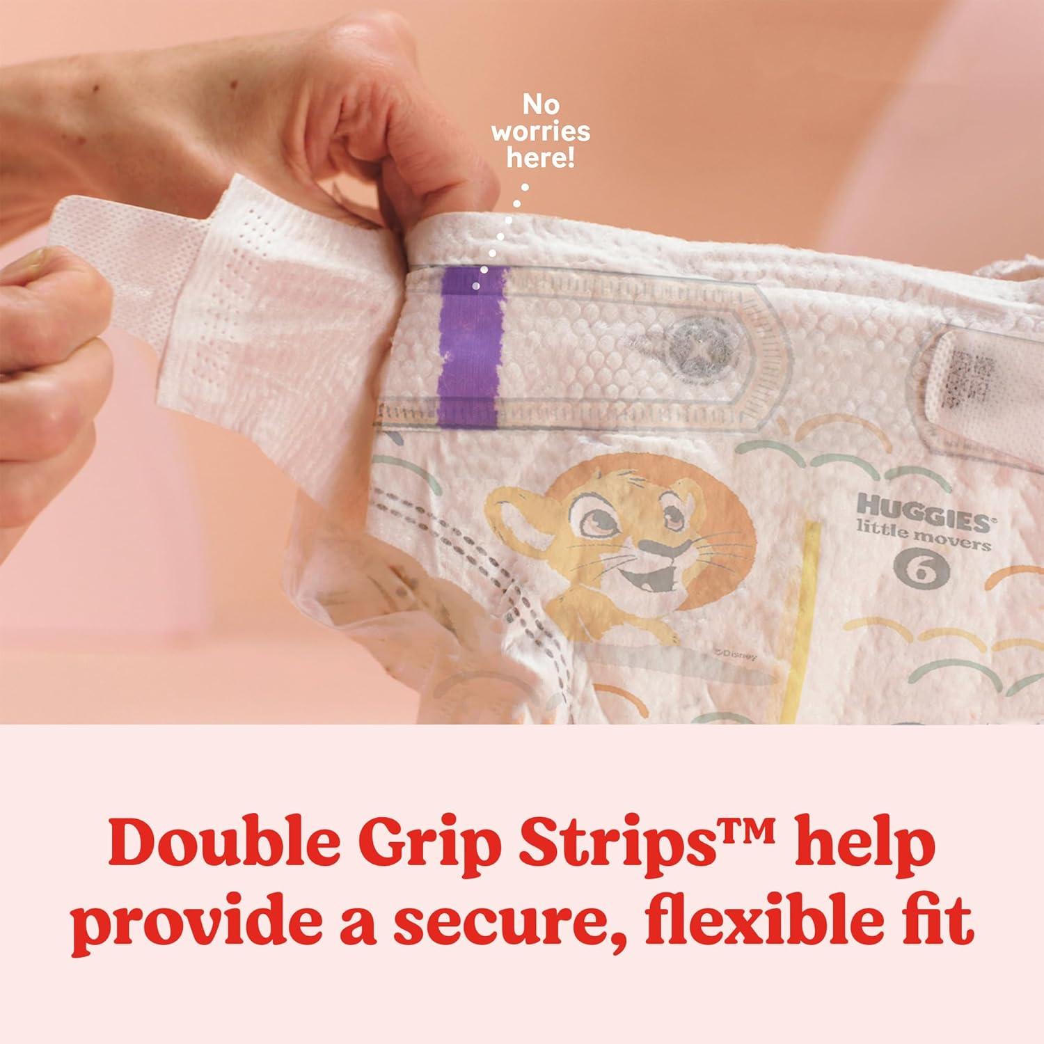 image:imageHuggies Size 3 Diapers Little Movers Baby Diapers Size 3 1628 lbs 136 Count Packaging May VarySize 4