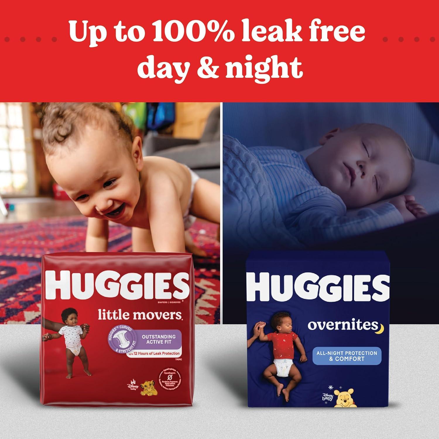 image:imageHuggies Size 3 Diapers Little Movers Baby Diapers Size 3 1628 lbs 136 Count Packaging May VarySize 4