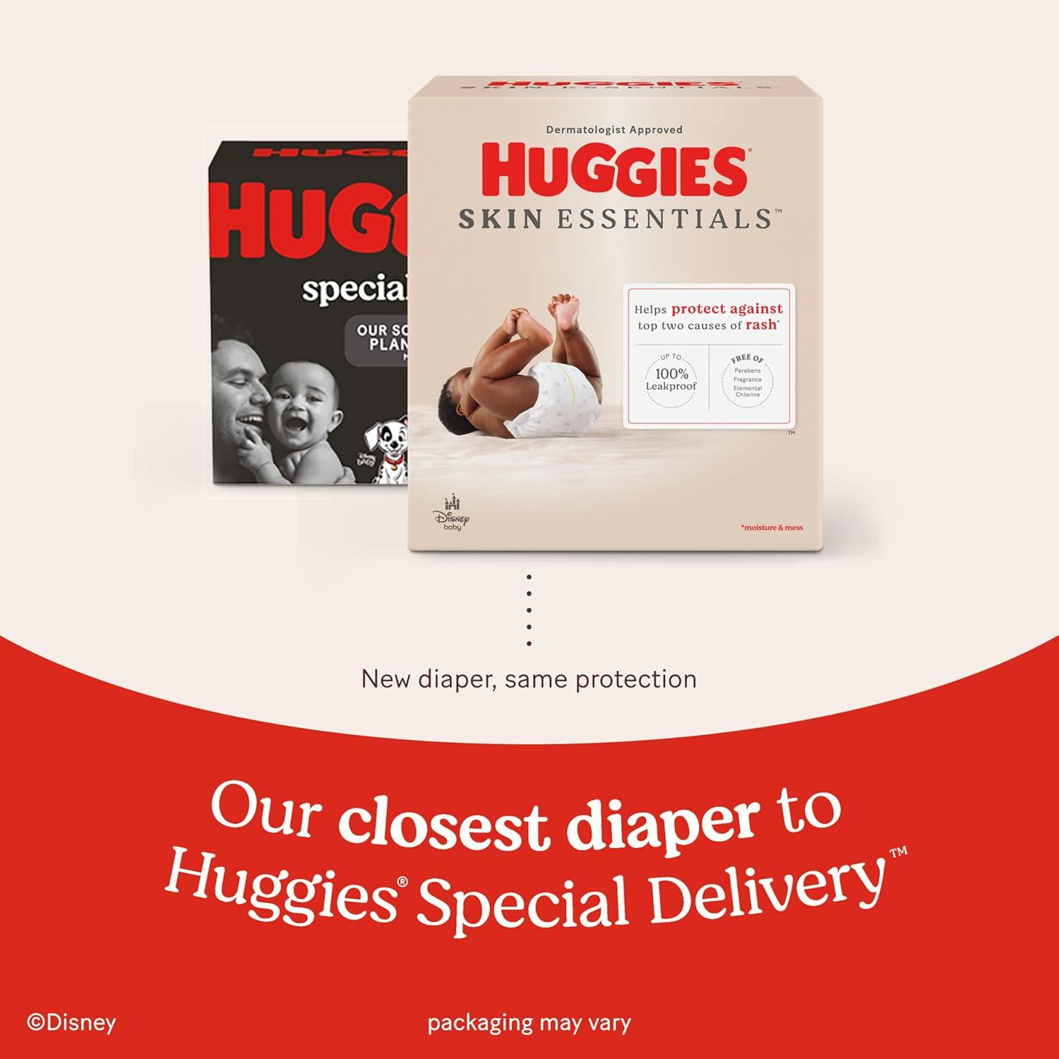 image:imageHuggies Size Newborn Diapers Skin Essentials Baby Diapers Size Newborn 69 lbs 76 Count Packaging May VaryNewborn