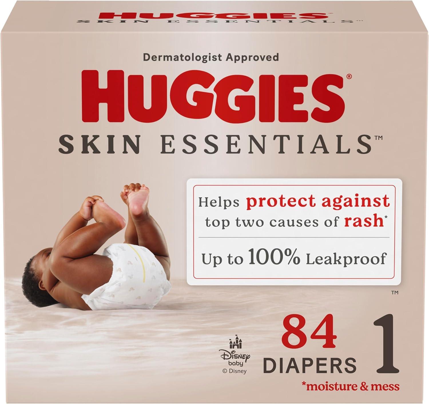 image:imageHuggies Size Newborn Diapers Skin Essentials Baby Diapers Size Newborn 69 lbs 76 Count Packaging May VarySize 1