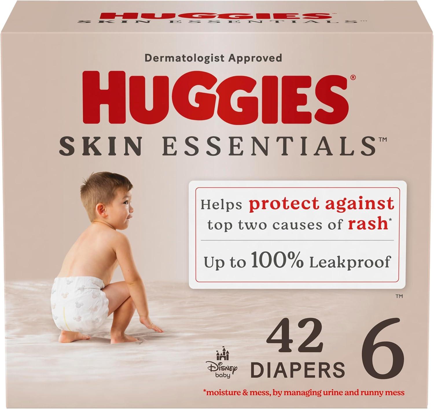 image:imageHuggies Size Newborn Diapers Skin Essentials Baby Diapers Size Newborn 69 lbs 76 Count Packaging May VarySize 6