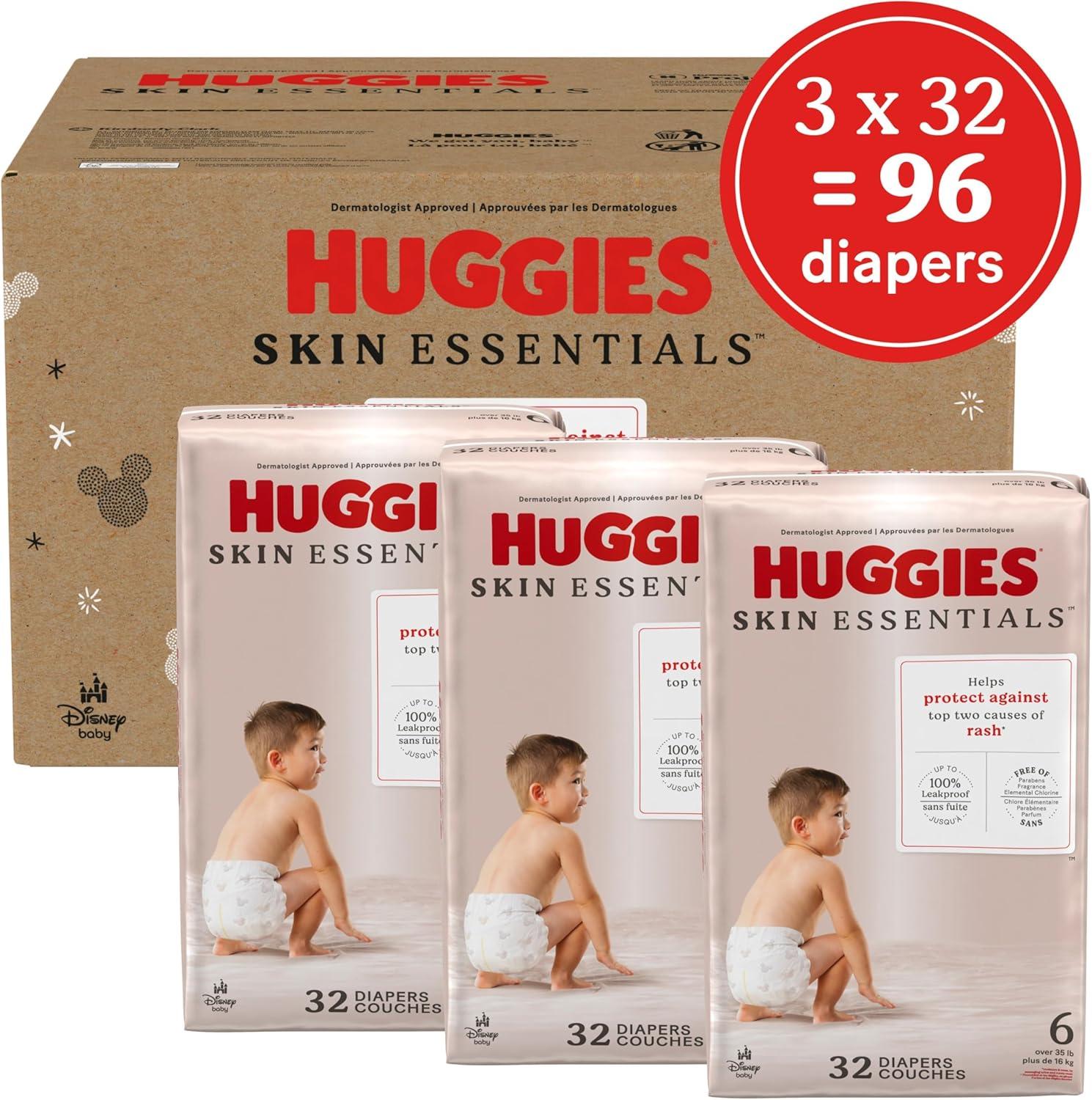 image:imageHuggies Size Newborn Diapers Skin Essentials Baby Diapers Size Newborn 69 lbs 76 Count Packaging May VarySize 6
