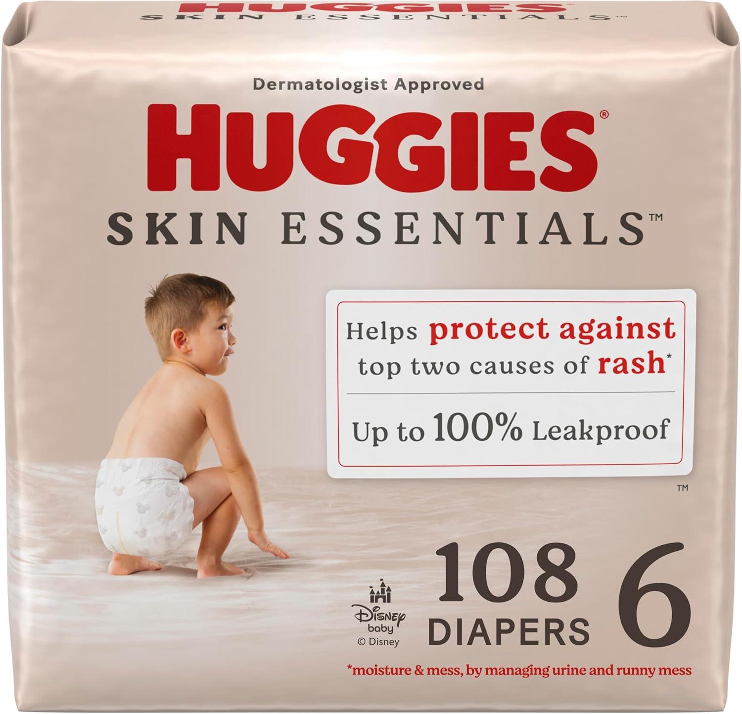 image:imageHuggies Size Newborn Diapers Skin Essentials Baby Diapers Size Newborn 69 lbs 76 Count Packaging May VarySize 6