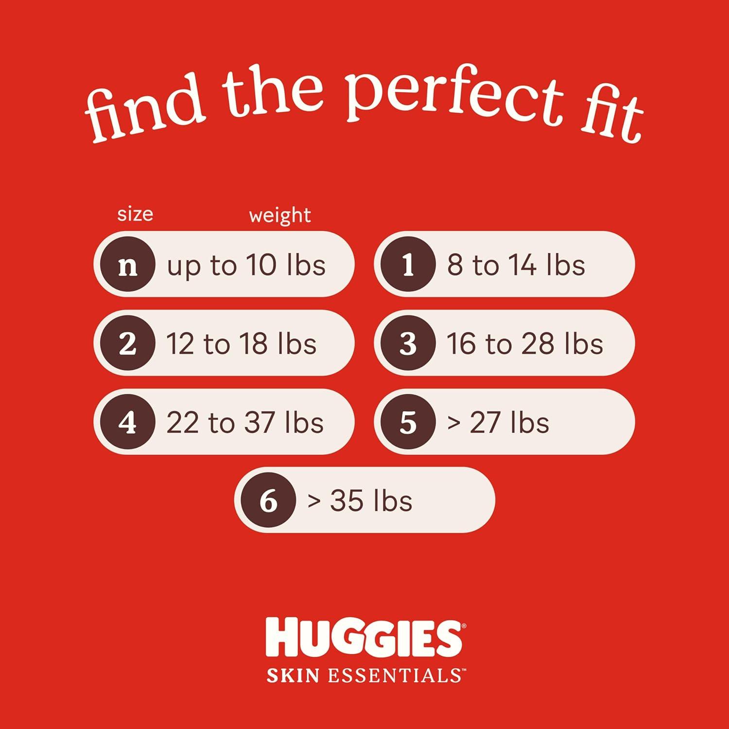 image:imageHuggies Skin Essentials Bundle Huggies Skin Essentials Baby Diapers Size 6 35 lbs 108 Count amp Baby Wipes 15 FlipTop Packs 840 Count 15 Packs of 56Size Newborn