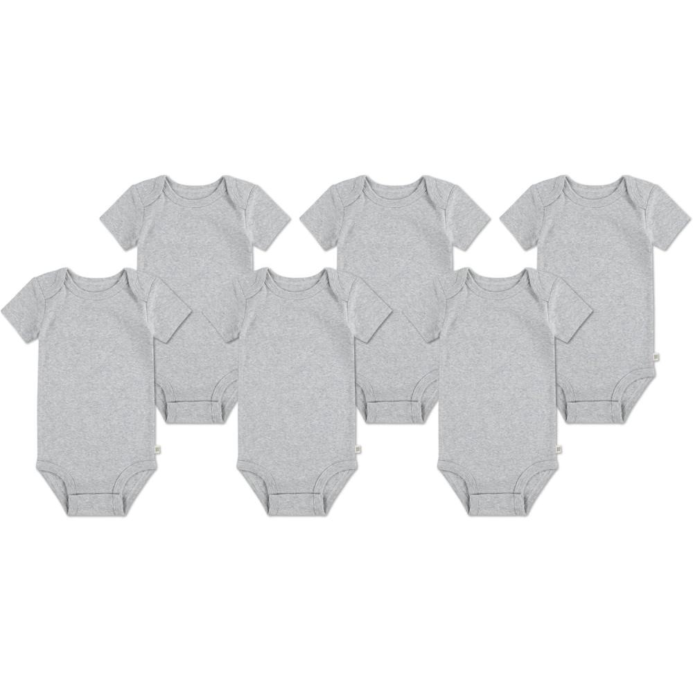 image:imageHUGGIES 6Pack Basic BodysuitLight Grey Heather