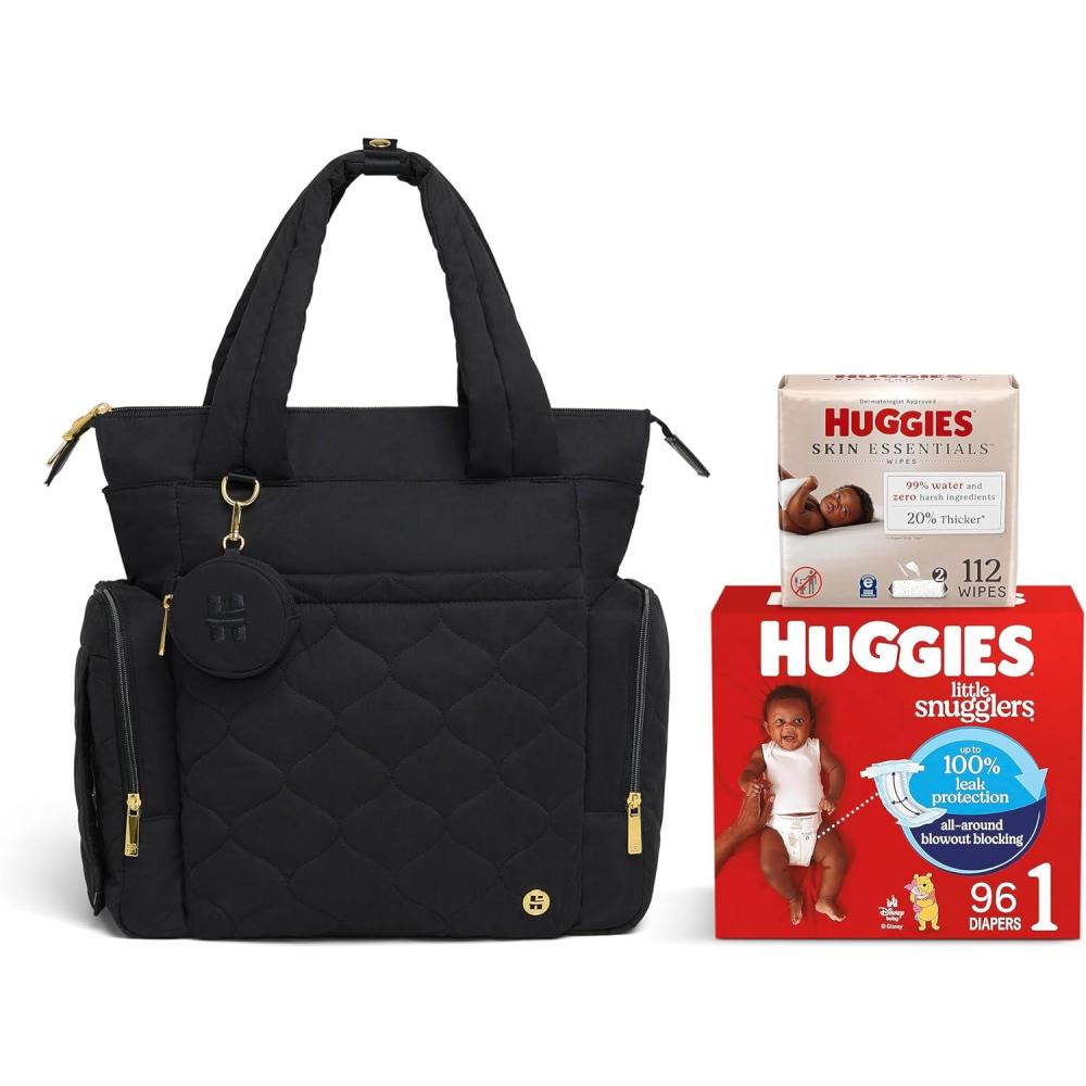 image:imageHUGGIES unisexadult Cozy Hugpack Tote Diaper BagBlackBundle