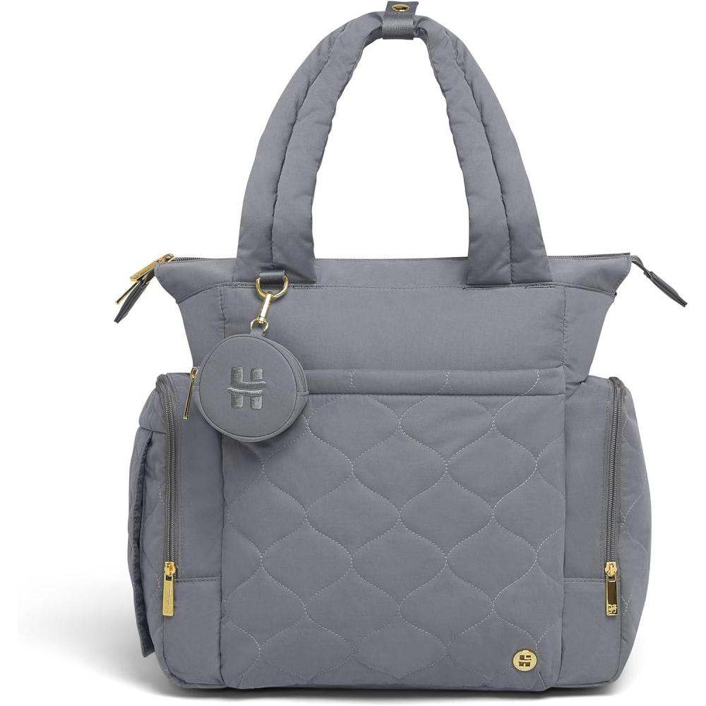 image:imageHUGGIES unisexadult Cozy Hugpack Tote Diaper BagQuiet Smoke Quilted