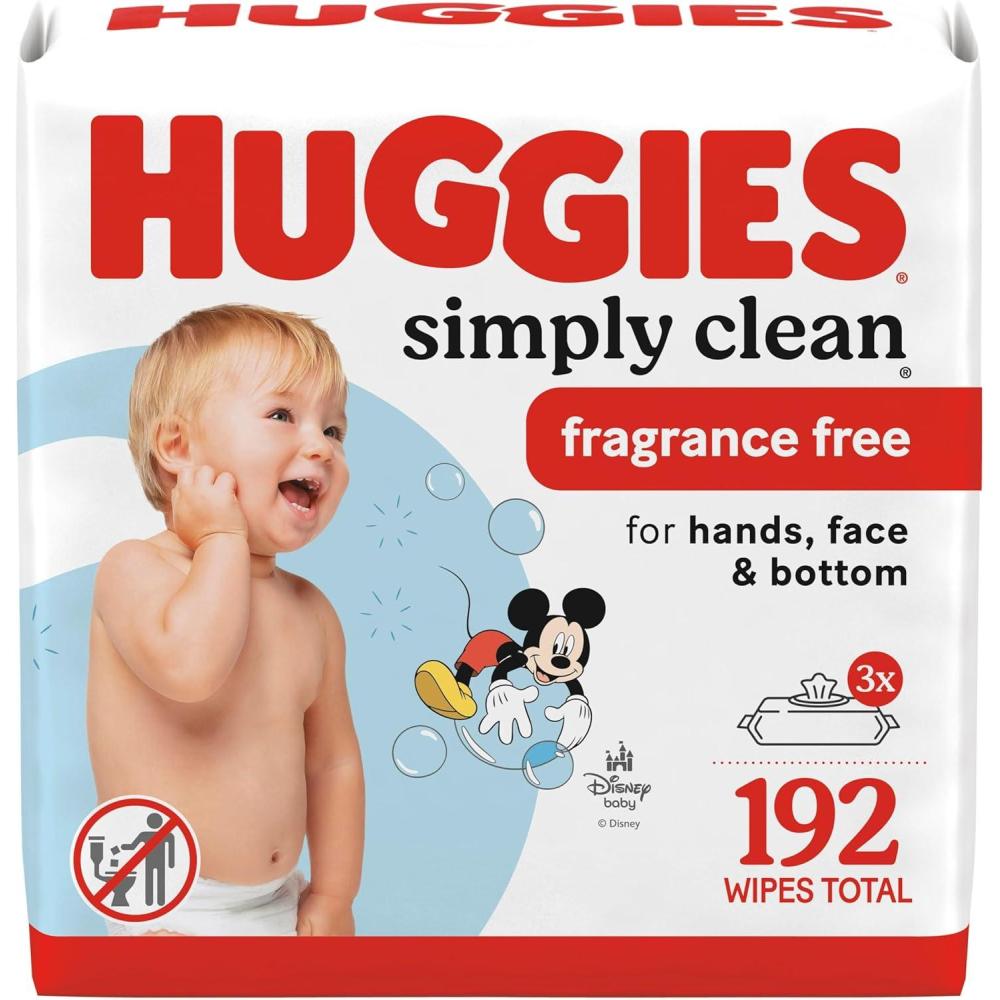 image:imageHuggies Simply Clean Unscented Baby Diaper Wipes 22 FlipTop Packs 1408 Wipes Total Packaging May Vary Pack of 464 Count Pack of 3