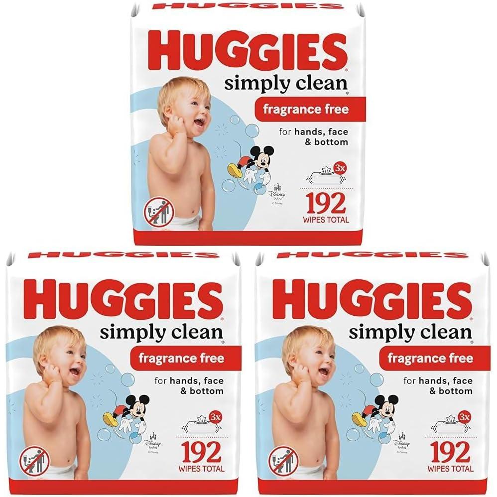 image:imageHuggies Simply Clean Unscented Baby Diaper Wipes 22 FlipTop Packs 1408 Wipes Total Packaging May Vary Pack of 464 Count Pack of 9