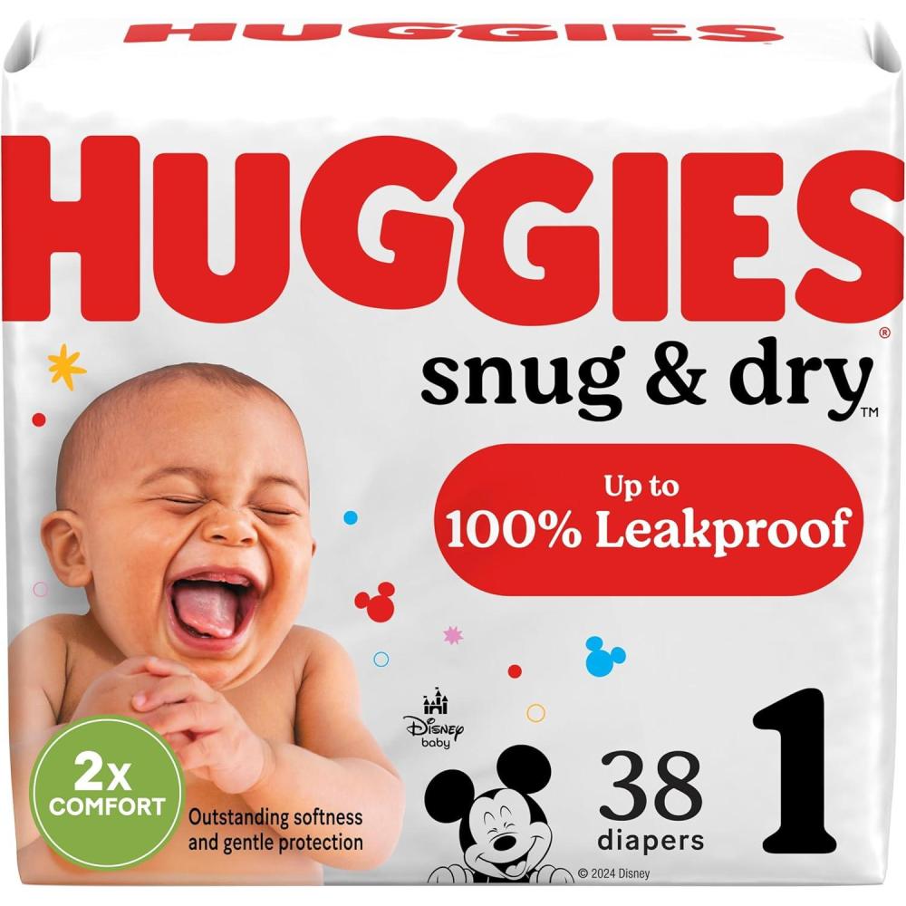 image:imageHuggies Size 1 Diapers Snug amp Dry Newborn Diapers Size 1 814 lbs 128 Count Packaging May VarySize 1
