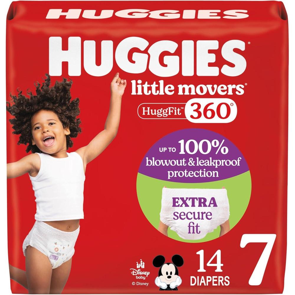 image:imageHuggies Size 3 Baby Diapers Little Movers HuggFit 360 Baby Diapers with 360 Waistband Size 3 1628 lbs 76 Count Packaging May VarySize 7
