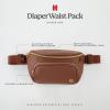 HUGGIES Unisex-Adult Diaper Waistpack Crossbody Bag(Cognac Leather)