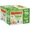 Huggies Natural Care Sensitive Baby Wipes, Unscented, Hypoallergenic, 6 Flip-Top Packs (288 Wipes Total)(64 Count (Pack of 17))