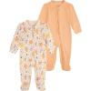 HUGGIES Baby Boys’ 2-pack Footed Coverall(Pale Peach/Fruits)
