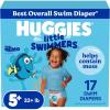 Huggies Little Swimmers Disposable Swim Diapers, Size 5-6 (32+ lbs), 17 Ct(Size 5-6)