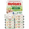 Huggies Natural Care Sensitive Baby Wipes, Unscented, Hypoallergenic, 6 Flip-Top Packs (288 Wipes Total)(56 Count (Pack of 10))
