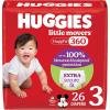 Huggies Size 3 Baby Diapers, Little Movers HuggFit 360° Baby Diapers with 360° Waistband, Size 3 (16-28 lbs), 76 Count, Packaging May Vary(Size 3)
