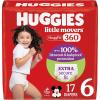 Huggies Size 3 Baby Diapers, Little Movers HuggFit 360° Baby Diapers with 360° Waistband, Size 3 (16-28 lbs), 76 Count, Packaging May Vary(Size 6)
