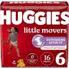 Huggies Size 3 Diapers, Little Movers Baby Diapers, Size 3 (16-28 lbs), 136 Count, Packaging May Vary(Size 6)