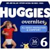 Huggies Size 3 Overnites Baby Diapers: Overnight Diapers, Size 3 (16-28 lbs), 132 Ct (2 Packs of 66), Packaging May Vary(Size 6)