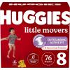 Huggies Size 6 Diapers, Little Movers Baby Diapers, Size 6 (35+ lbs), 108 Count (2 Packs of 54), Packaging May Vary(Size 8)