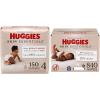 Huggies Skin Essentials Bundle: Huggies Skin Essentials Baby Diapers, Size 6 (35+ lbs), 108 Count & Baby Wipes, 15 Flip-Top Packs, 840 Count (15 Packs of 56)(Size 4)