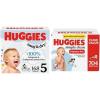 Snug & Dry Bundle: Huggies Snug & Dry Baby Diapers, Size 2 (12-18 lbs), 234 Count & Huggies Simply Clean Unscented Baby Wipes, 11 Flip-Top Packs, 704 Count (11 Packs of 64)(Size 5)