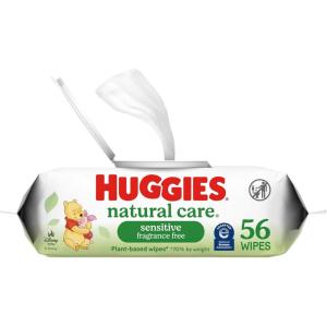 Huggies Natural Care Sensitive Baby Wipes, Unscented, Hypoallergenic, 6 Flip-Top Packs (288 Wipes Total)(56 Count (Pack of 1))