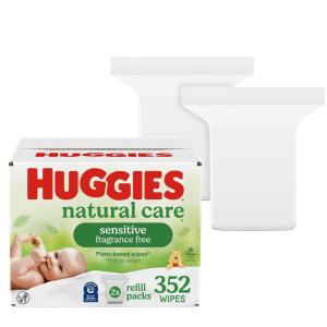 Huggies Natural Care Sensitive Baby Wipes, Unscented, Hypoallergenic, 99% Purified Water, 1 Refill Pack (184 Wipes Total)(Unscented)