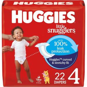 Huggies Newborn Diapers, Little Snugglers Baby Diapers, Size Preemie (up to 6 lbs), 30 Count(Size 4)