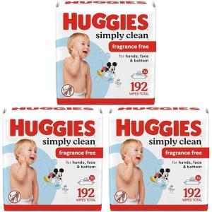 Huggies Simply Clean Unscented Baby Diaper Wipes, 22 Flip-Top Packs (1408 Wipes Total), Packaging May Vary (Pack of 4)(64 Count (Pack of 9))